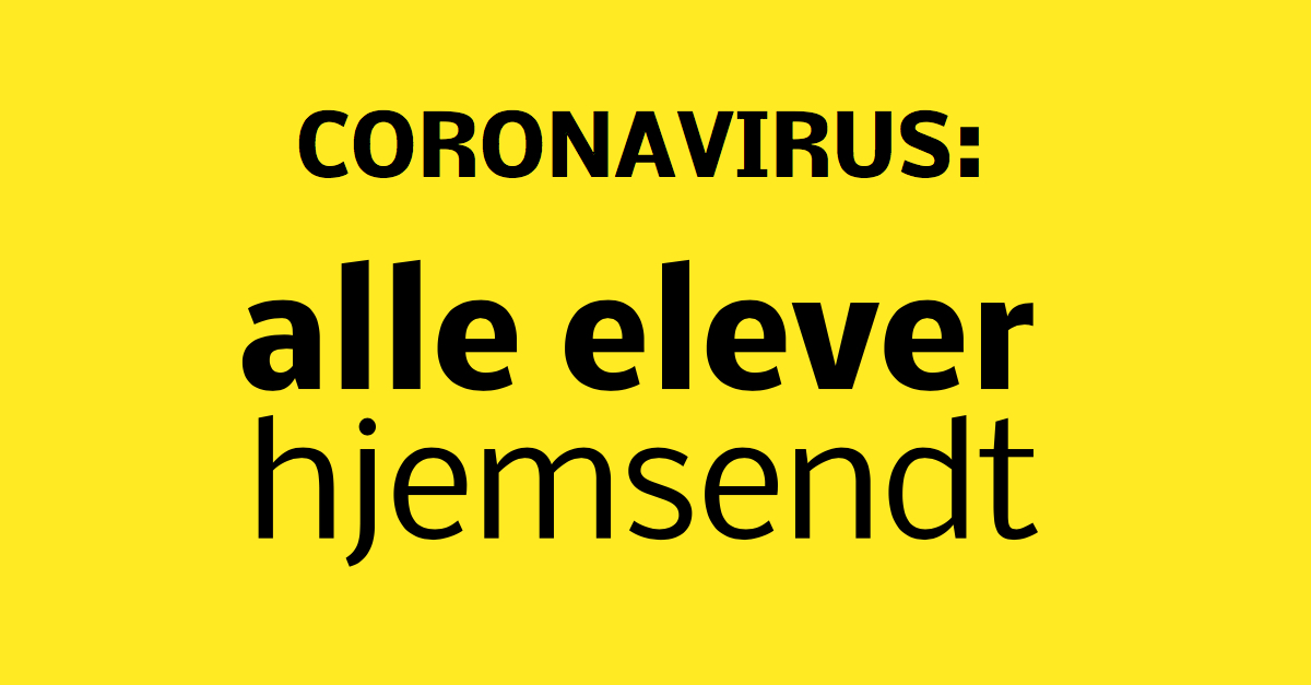 160 elever sendt hjem på grund af coronavirus