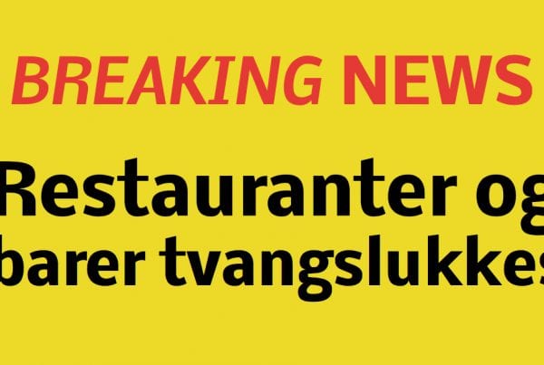 BREAKING: Restauranter tvangslukkes