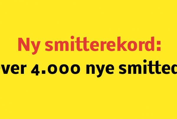 Ny smitterekord: Over 4.000 nye smittede