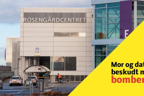 Mor og datter beskudt med bomberør i storcenter