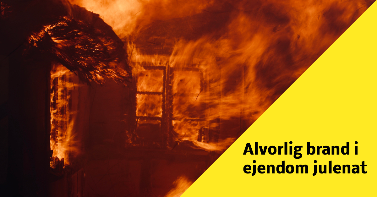 Alvorlig brand i ejendom julenat