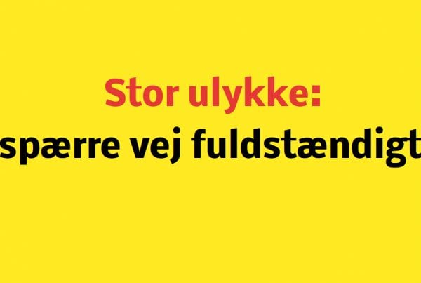 Stor ulykke spærre for vej - Flere tilskadekommende