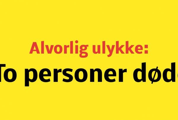 To personer døde i forbindelse med alvorlig ulykkeTo personer døde i forbindelse med alvorlig ulykke