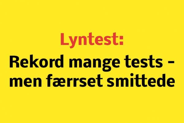 Lyntest-rekord: Laveste antal smittede