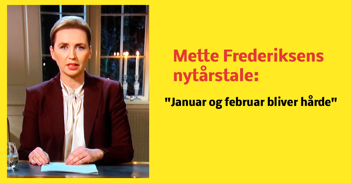 Mette Frederiksen: ''Januar og februar bliver hårde''