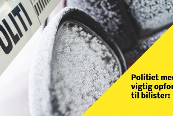 Politi med vigtig opfordring til bilister i frostvejret