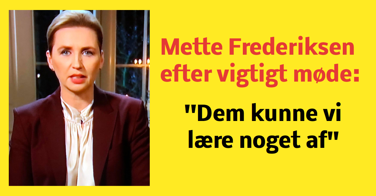 Mette Frederiksen pointere: ''Dem kan vi lære noget af''