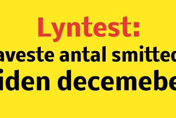 Lyntes: Laveste antal smittede siden decemeber