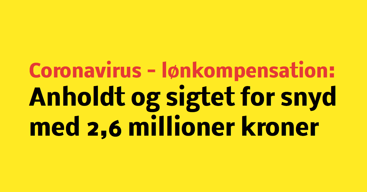 Mand og kvinde sigtet for coronasvindel - ville snyde med 2,6 mio. kroner