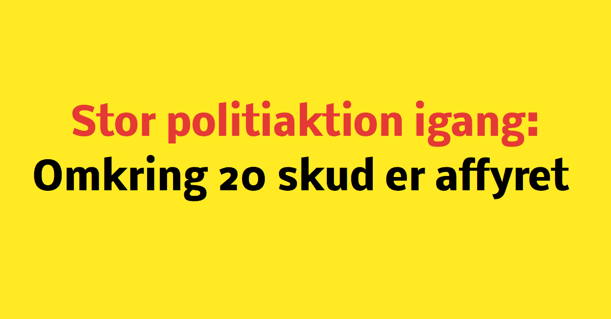 Stor politiaktion: Mere end 20 skud affyret