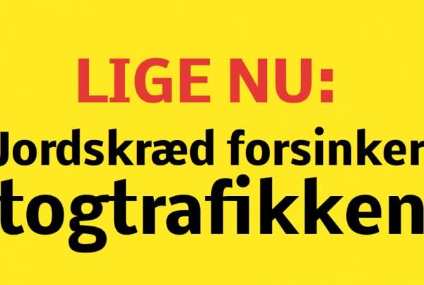 LIGE NU: Jordskræd forsinker togtrafikken