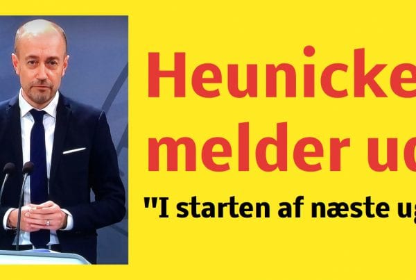 Heunicke melder ud: ''I starten af næste uge''