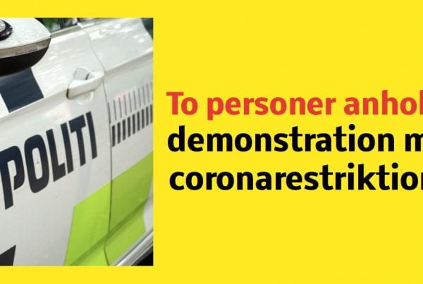 To personer anholdt ved demonstration mod coronarestriktioner