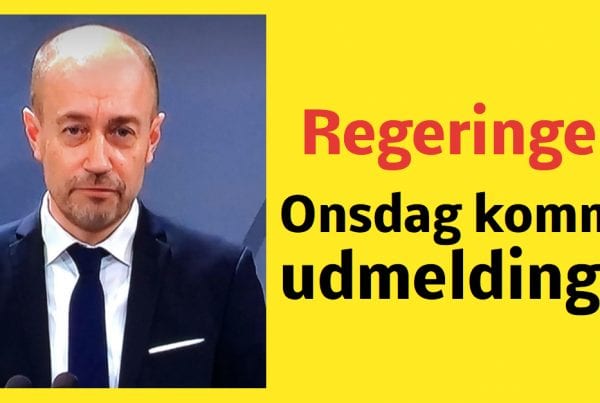 Regeringen: Onsdag kommer udmeldingen