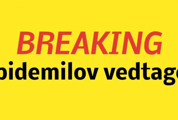 BREAKING: Epidemilov er vedtaget