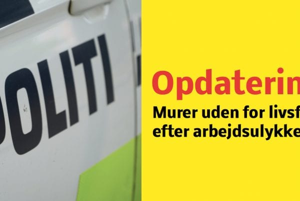 Opdatering: Murer uden for livsfarer efter voldsom arbejdsulykke