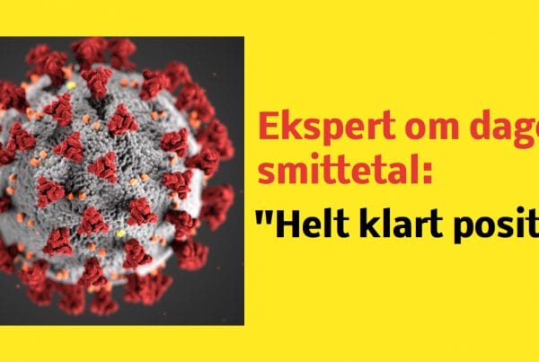 Ekspert om dagens smittetal: ''Helt klart positivt''