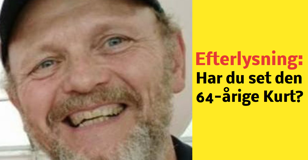 Politiet efterlyser 64-årige Kurt - Har du set ham?
