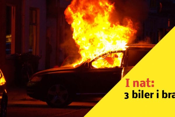 Mistænkelig hændelse: Tre biler brændt ud mandag morgen