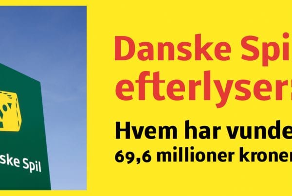 Danske Spil efterlyser heldig vinder - 69,6 millioner kroner ligger og venter