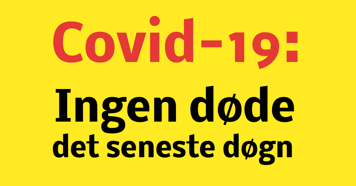 Der har ikke været noget døde det seneste døgn, i forbindelse med smitte af covid-19 i Danmark