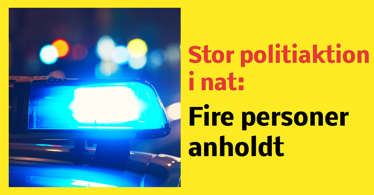 Politi massivt til stedet i nat