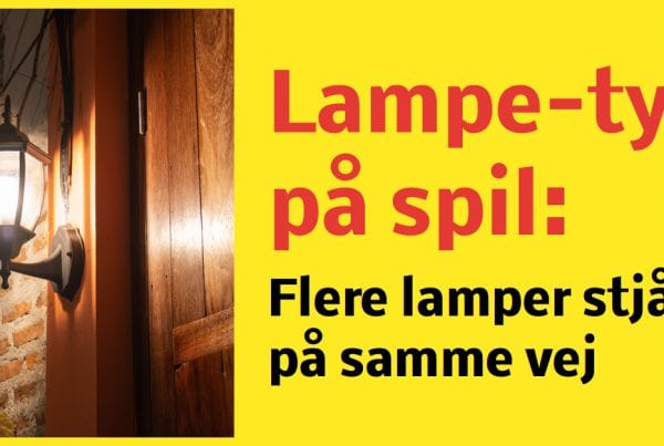 Tyv: Stjal udendørs lamper på stribe