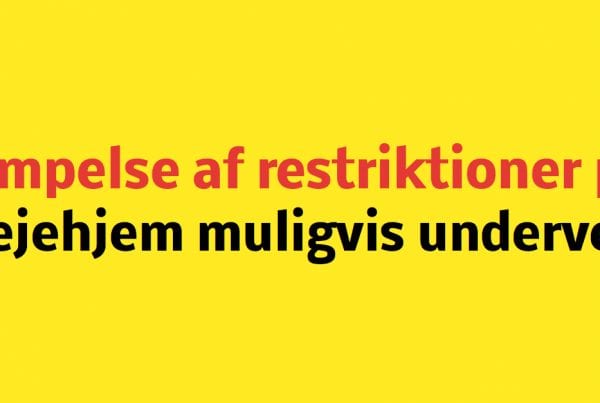 Mulig lempelse af restriktioner på plejehjem måske undervejs