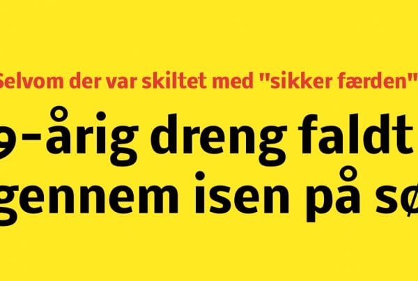 Dreng brød gennem isen på ellers godkendt sø