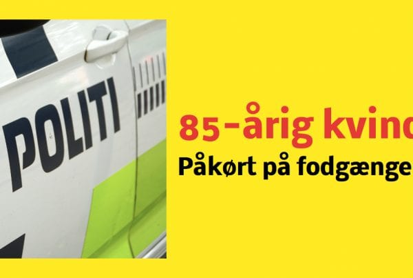85-årig kvinde påkørt på fodgængerfeltet
