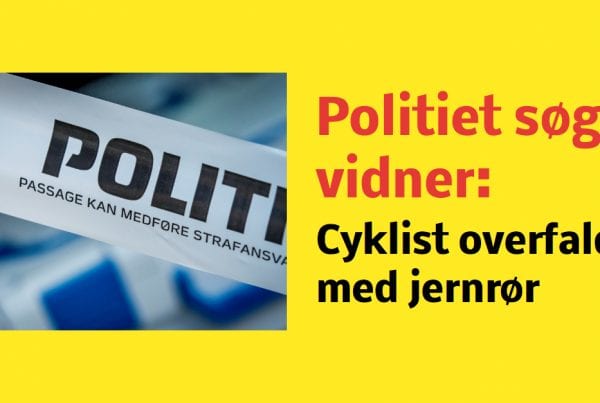 Cyklist overfaldet med jernrør - Nu søger politiet vidner