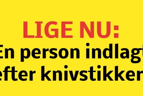 LIGE NU: Person stukket ned med kniv