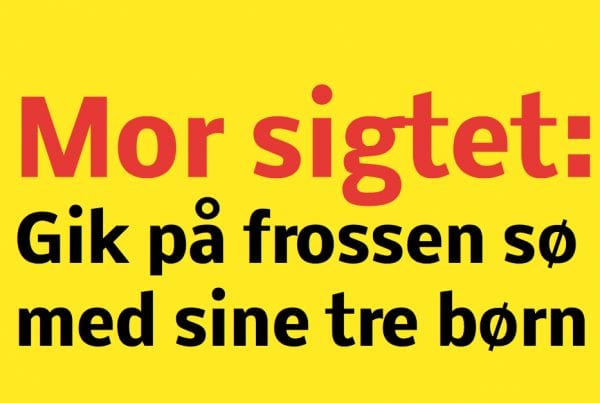 Mor sigtet: Gik med sine tre børn på tilfrosset sø