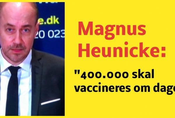 Heunicke: 400.000 skal vaccineres om dagen