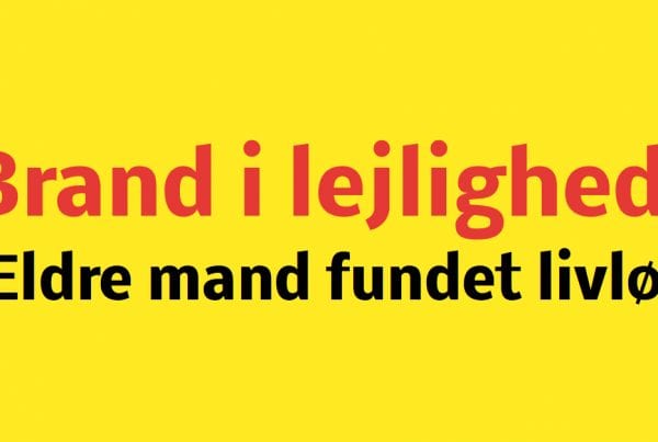 Ældre mand død efter brand i lejlighed