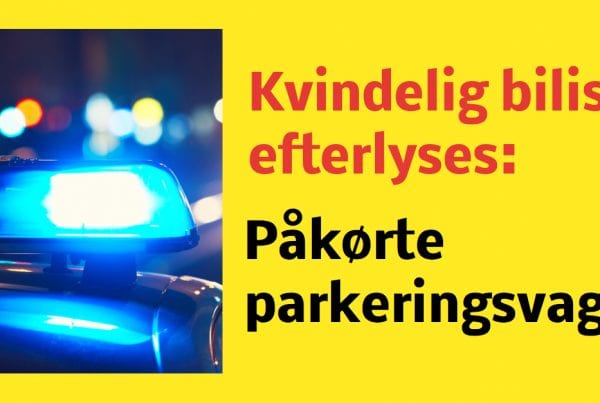 Kvinde efterlyses: Påkørte parkeringsvagt onsdag aften