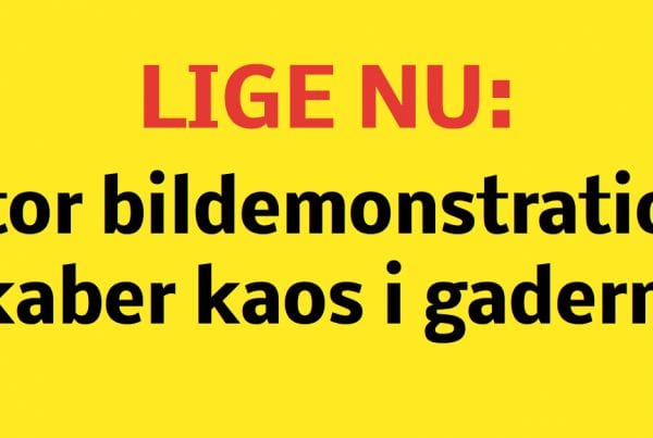 LIGE NU: Bildemonstration skaber kaos på vejene