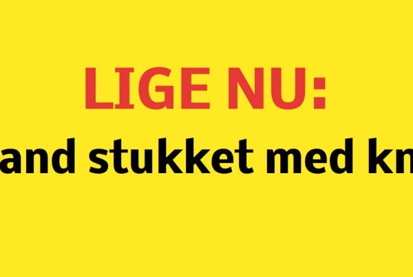 LIGE NU: Mand stukket ned med kniv