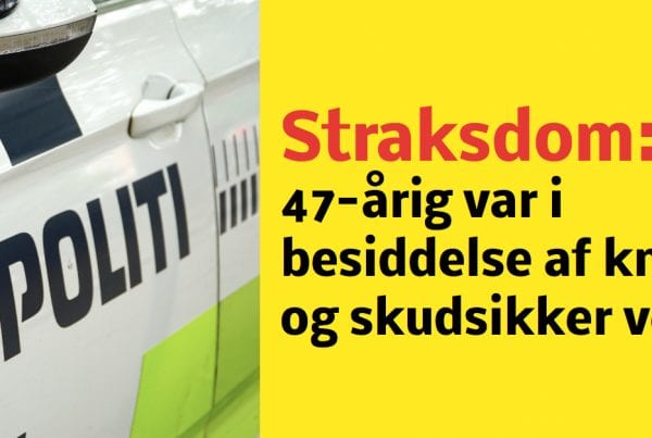 47-årig mand i besiddelse af knive og skudsikker vest - sendt i fængsel dagen efter