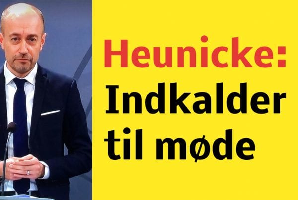 Heunicke indkalder til møde