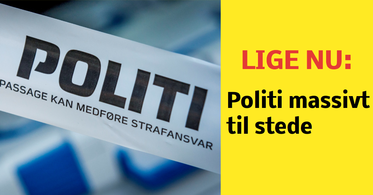 LIGE NU: Politi massivt til stede