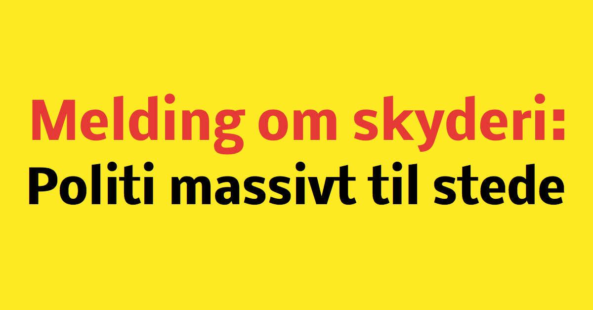 Politi massivt til stede efter skyderi