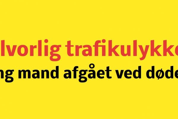 Ung mand død af sine kvæstelser efter trafikulykke