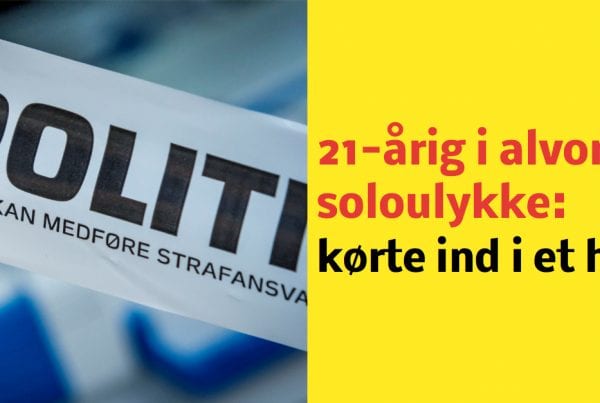 21-årig i alvorlig soloulykke - kørte ind i et hus