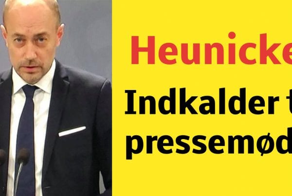 Heunicke: Indkalder til pressemøde