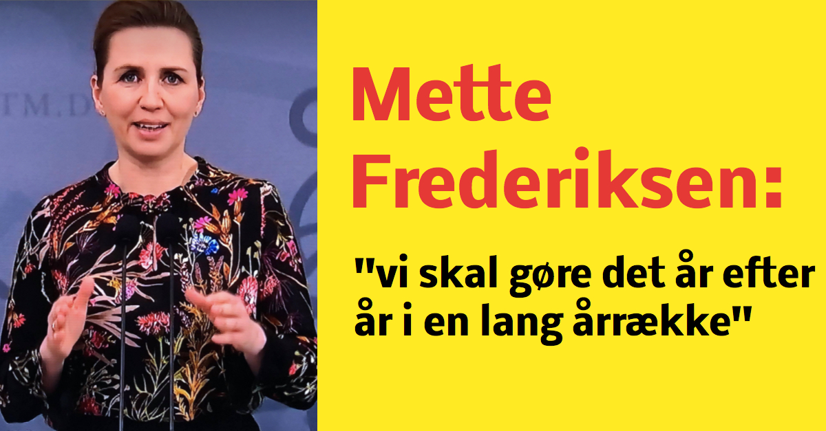 Mette Frederiksen om vaccine: ''vi skal gøre det år efter år i en lang årrække''