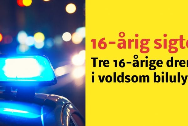 Tre 16-årige drenge i voldsom bilulykke