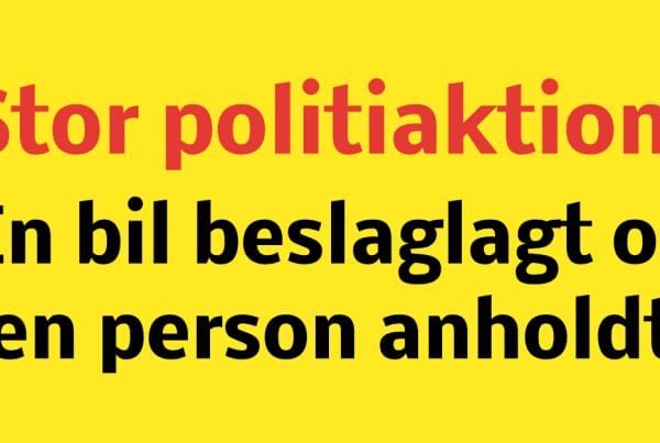 Stor politiaktion: Én bil beslaglagt og en person anholdt