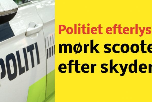 Politiet efterlyser scooter efter skyderi