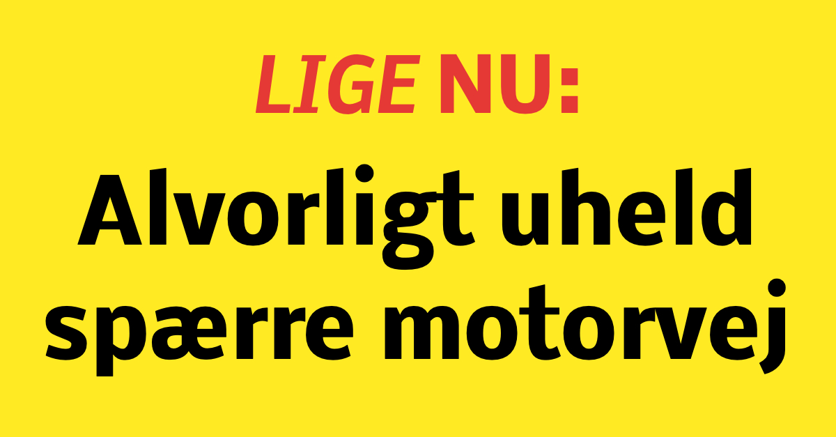 Motorvej spærret efter færdselsulykke